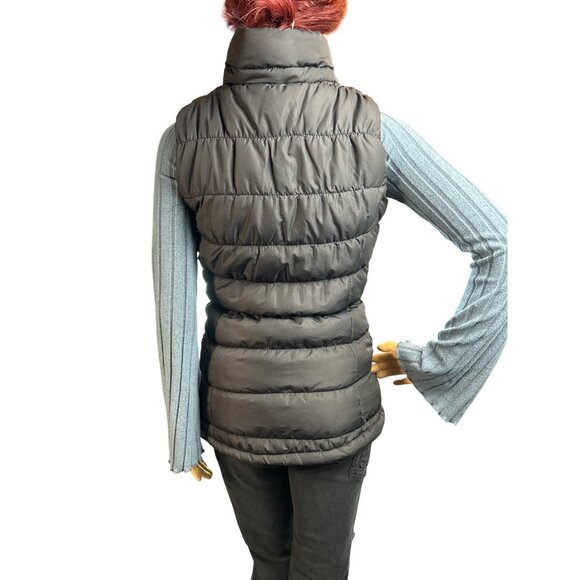 Workshop Cowl Neck Puffer Vest in Black Size Small - Picture 5 of 7